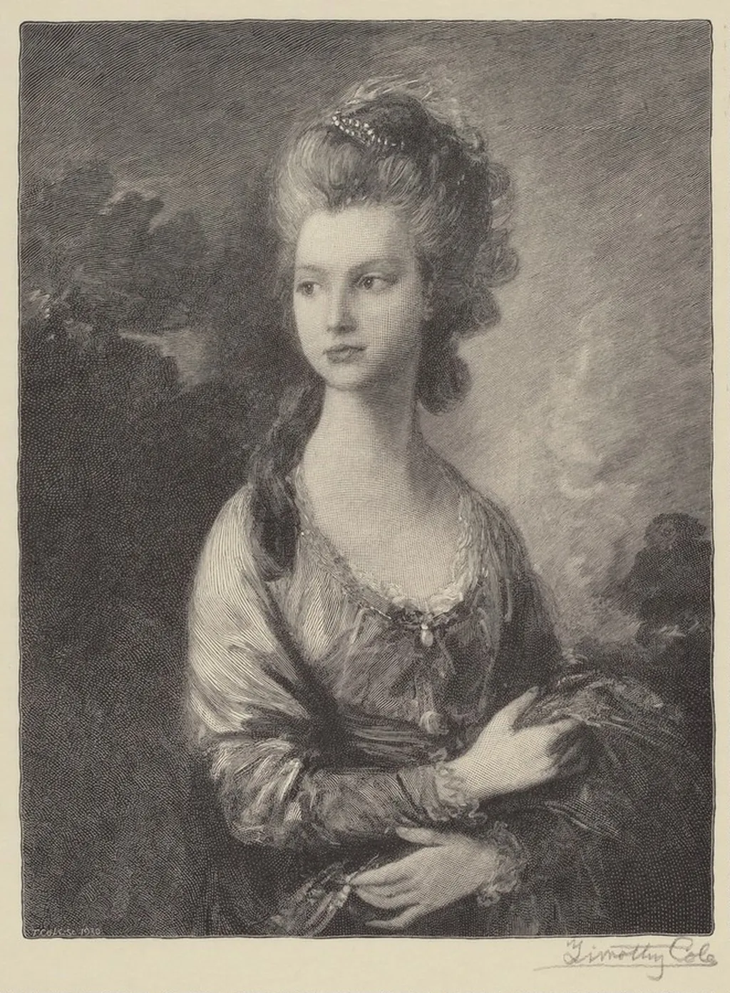 Mrs. Graham, by Timothy Cole, ink, 1930