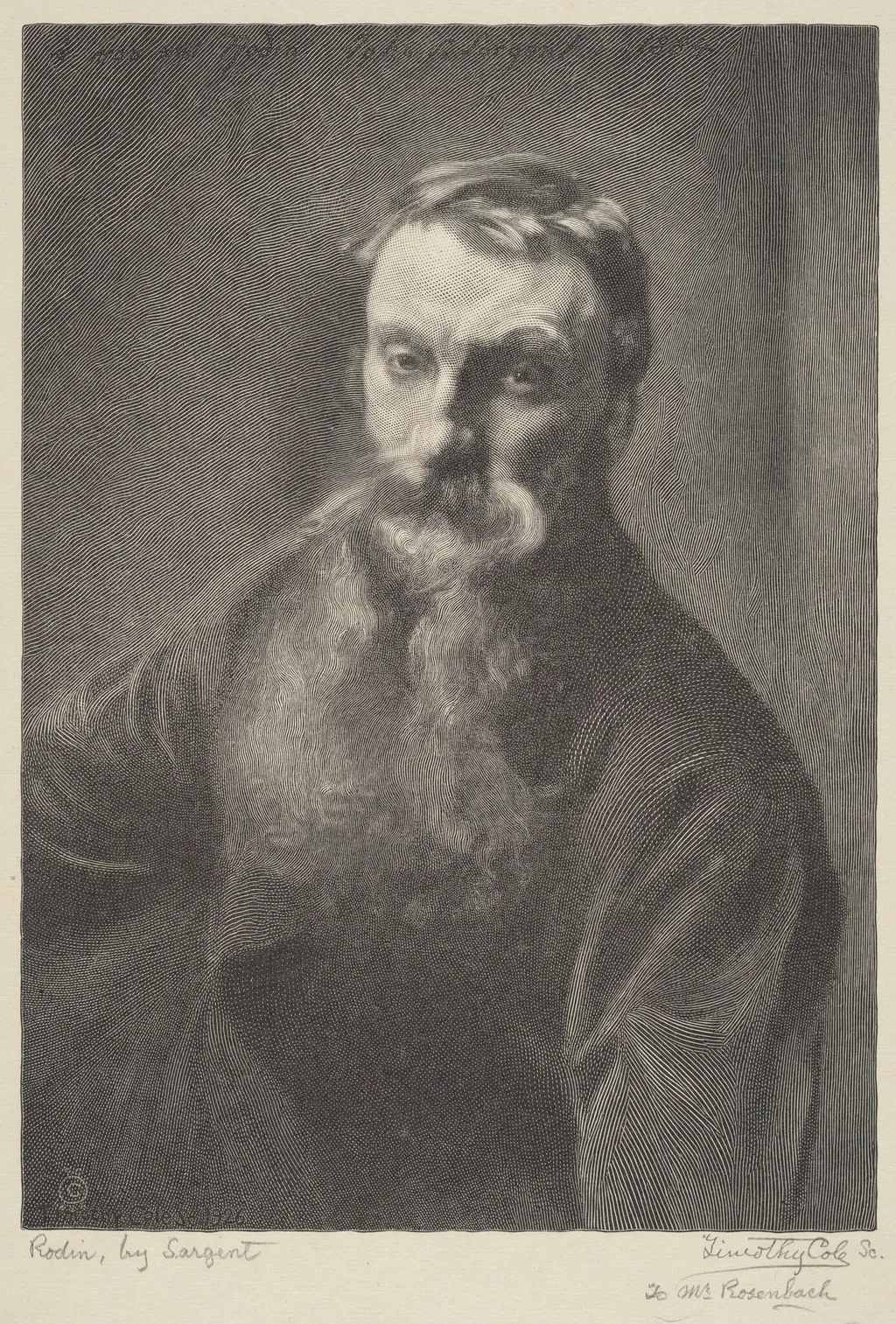 Rodin, by Timothy Cole, ink, 1926