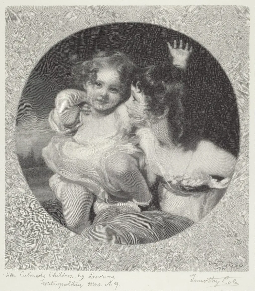 The Calmady Children, by Timothy Cole, ink, 1926
