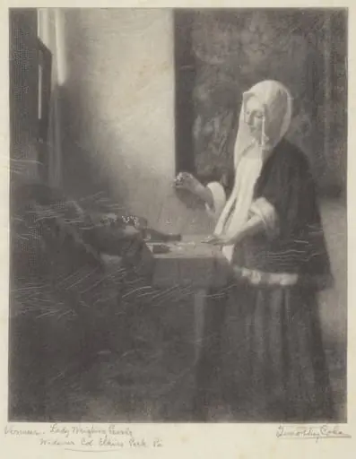 Woman Weighing Pearls, by Timothy Cole