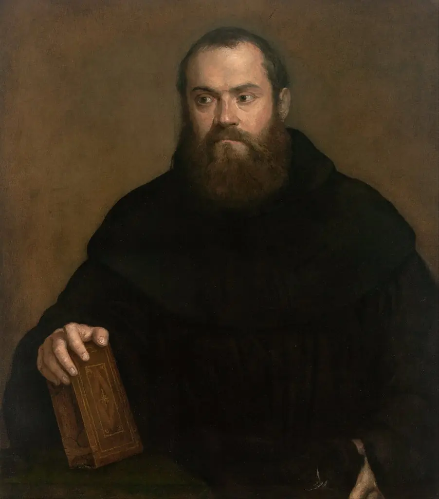 A monk with a book, by Titian