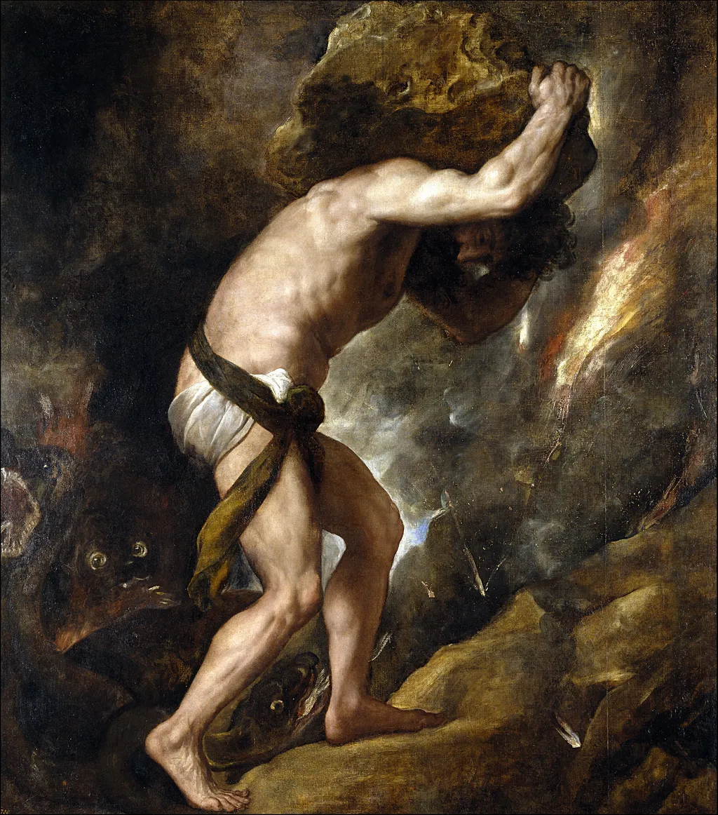 シシュフォス, by Titian, oil, 1548