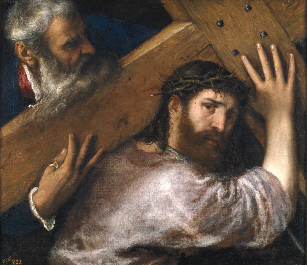 Christ carrying the Cross, by Titian, oil, 1565
