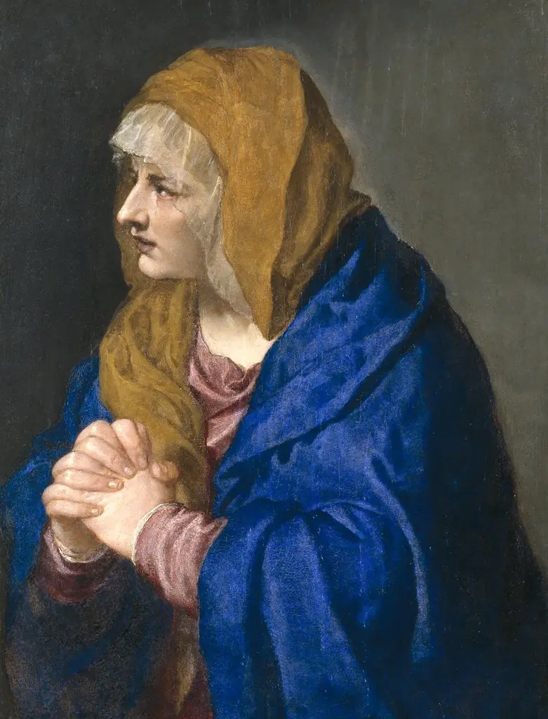 Mater Dolorosa with Clapsed Hands, by Titian