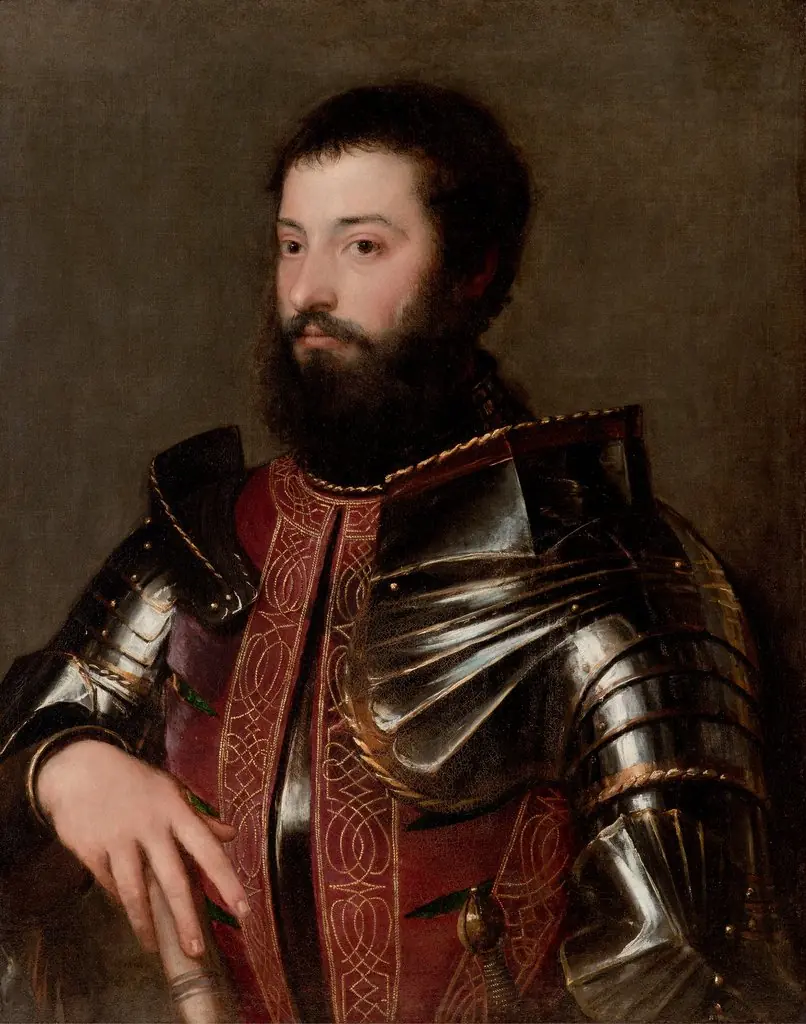 Portrait of a Man in Armor, by Titian, 1530