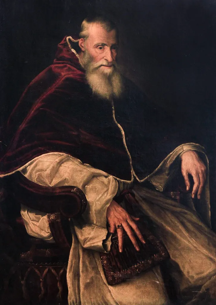 Portrait of Pope Paul III, by Titian, oil, 1540