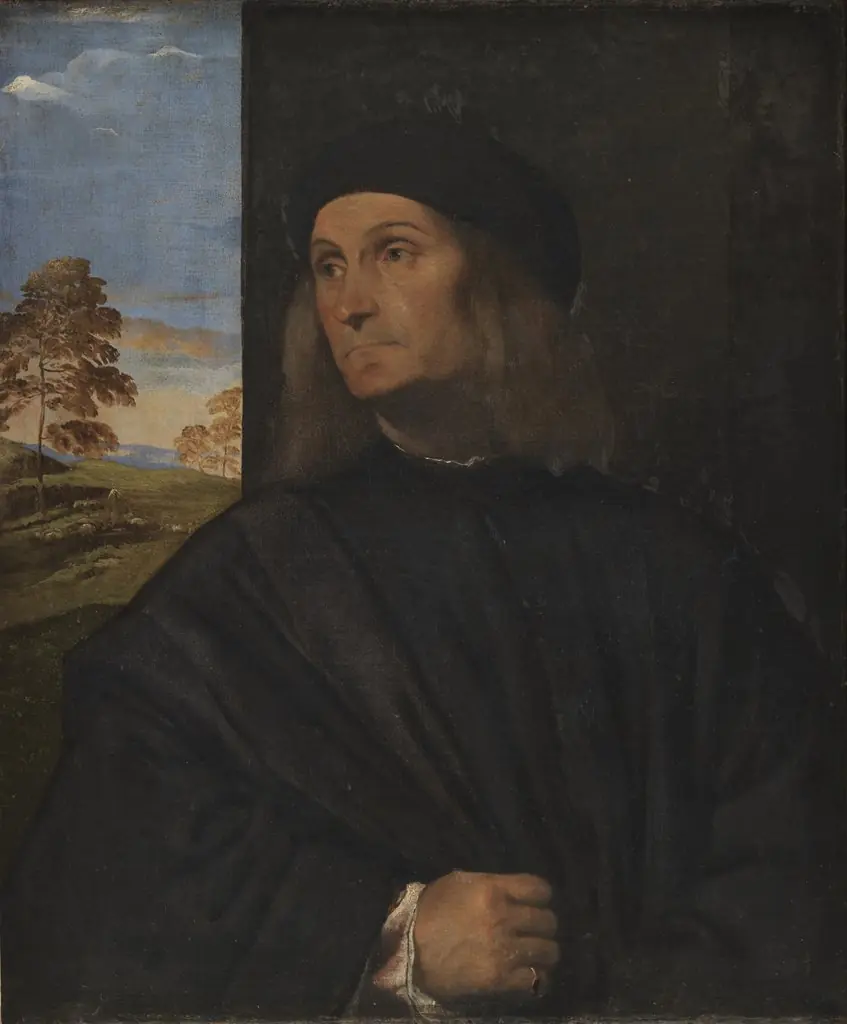 Portrait of the Venetian Painter Giovanni Bellini (?), by Titian, 1511