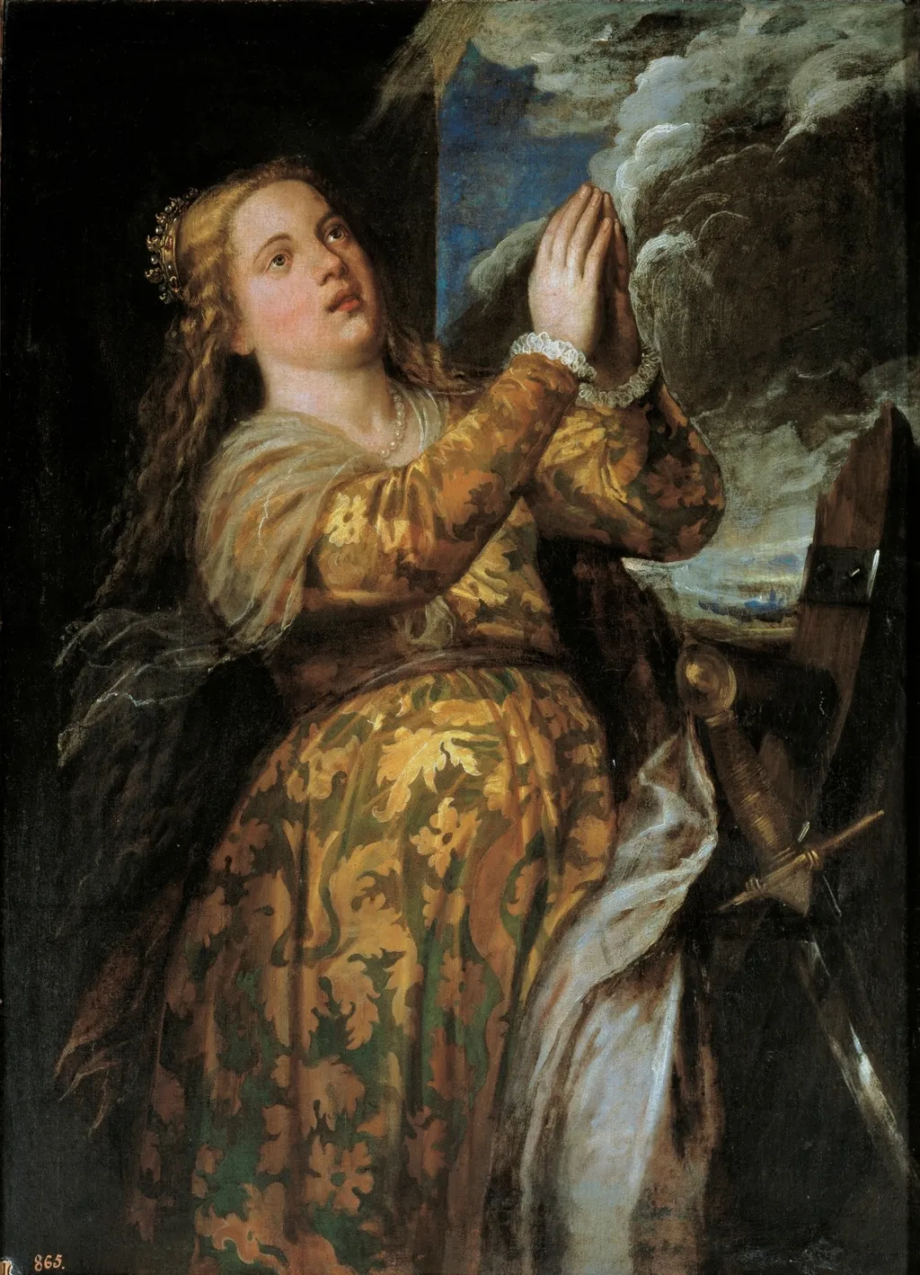 Saint Catherine of Alexandria, by Titian, oil, 1560