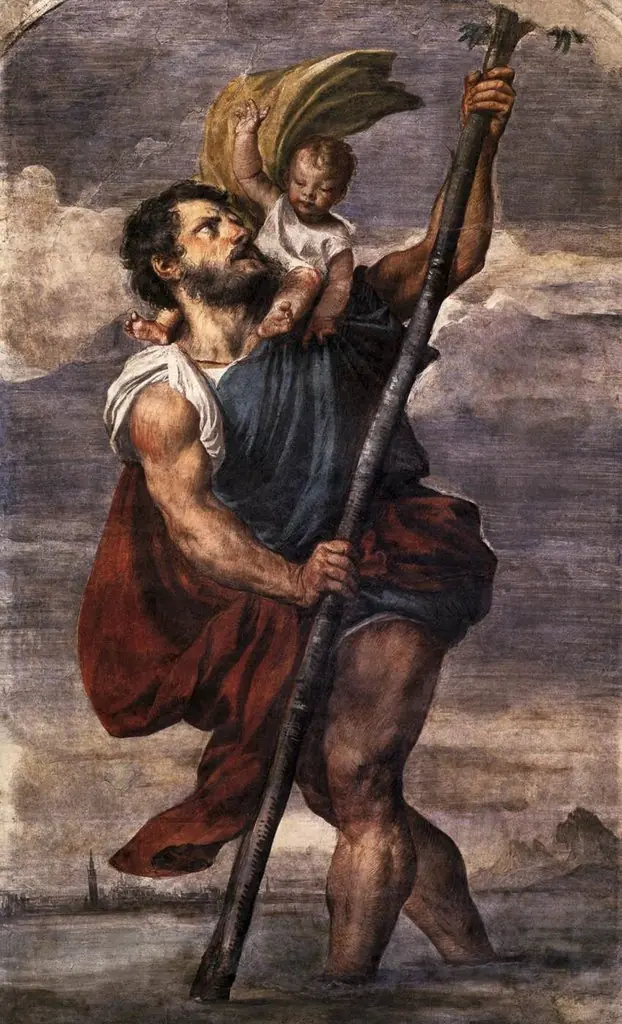 Saint Christopher, by Titian, 1523