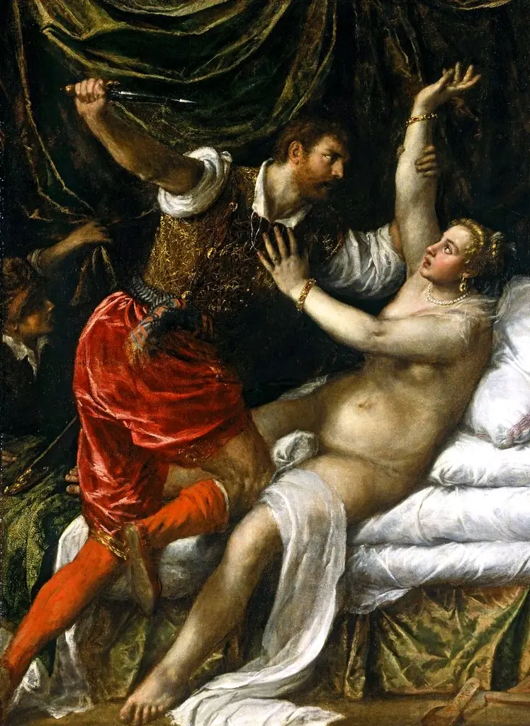 Tarquin and Lucretia, by Titian, 1571