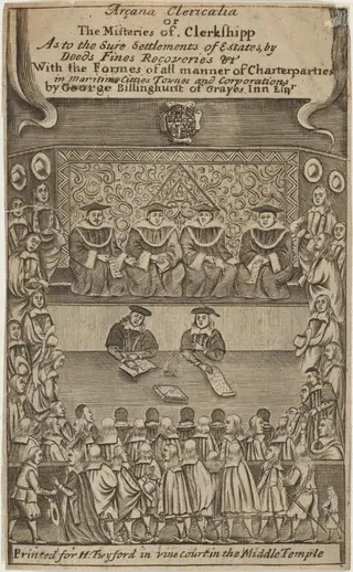 Title Page to Arcana Clericalia or the Misteries of Clerkshipp by George Billinghurst