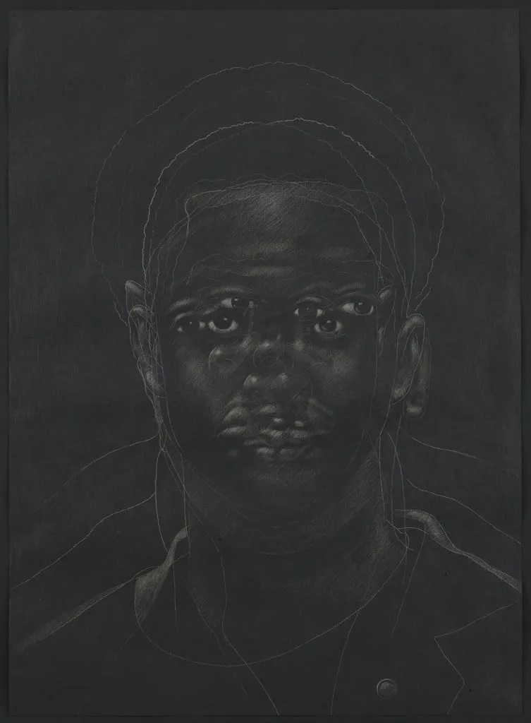 Untitled, by Titus Kaphar, chalk, 2015