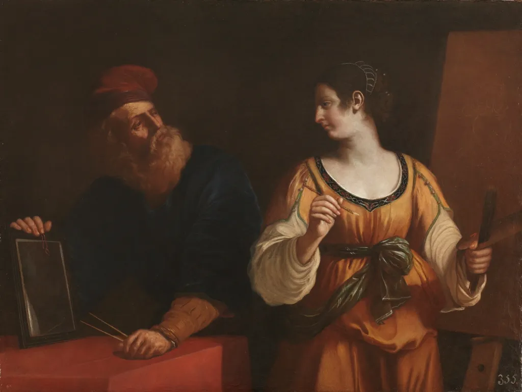 Tiziano y la Pintura o El Dibujo y la Pintura, oil, 1601