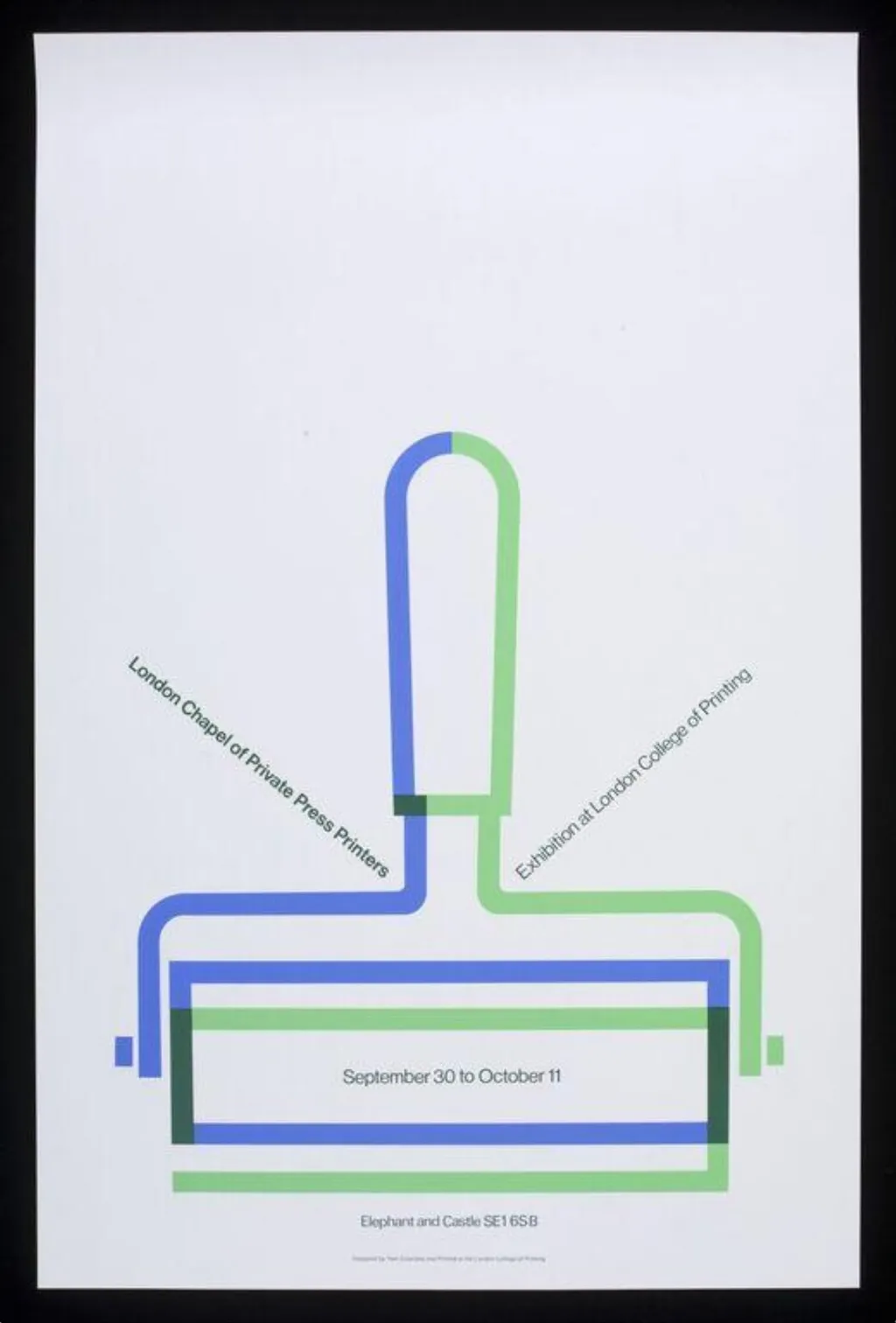 London Chapel of Private Press Printers Exhibition at London College of Printing, by Tom Eckersley