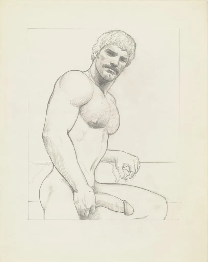 Untitled, by Tom of Finland, graphite, 1979