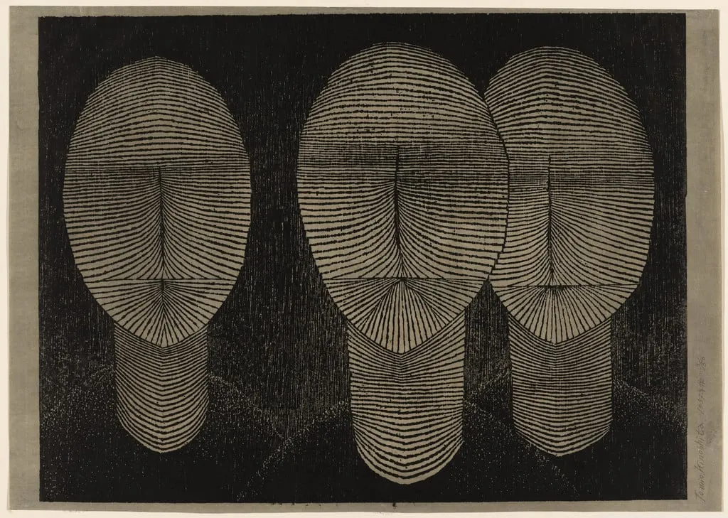 Untitled, by Tomio Kinoshita, ink, 1957