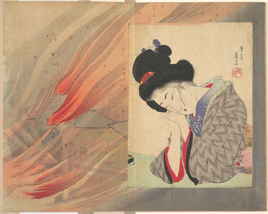 Untitled, by Tomioka Eisen, ink, 1884