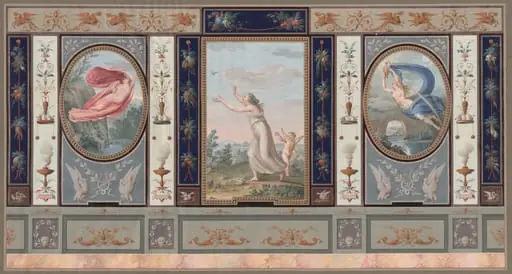 Elaborate Wall Decoration with Endymion and Hebe, by Tommaso Bigatti
