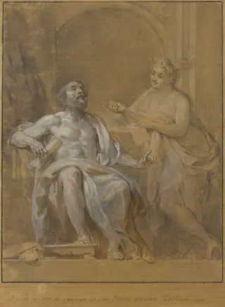 Homer and Calliope, by Tommaso Conca, 1786