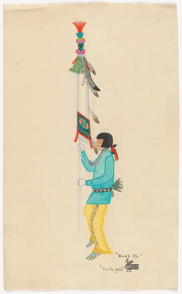 Untitled, by Tonita Peña, watercolor, 1931