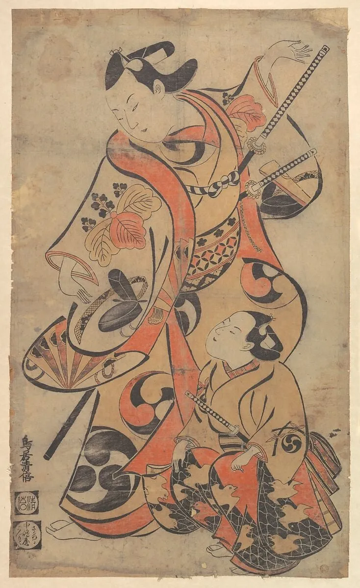 Untitled, by Torii Kiyomasu I, ink, 1713