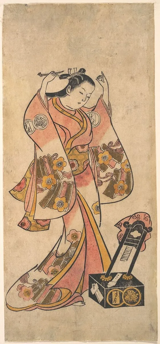 Untitled, by Torii Kiyomasu II, ink, 1763