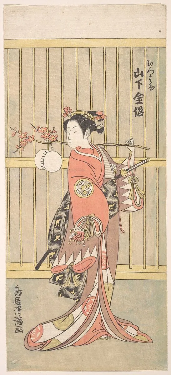 Untitled, by Torii Kiyomitsu, ink, 1767