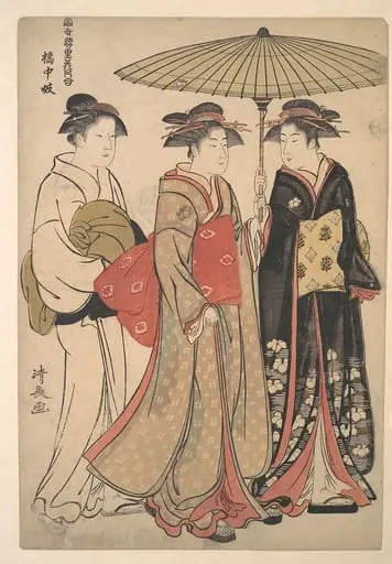 Kitchugi|Geisha of the Tachibana Street, by Torii Kiyonaga