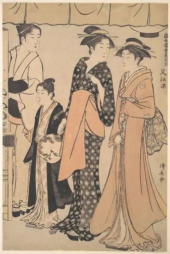Sako no Suzumi|Cooling Off at Nakazu, by Torii Kiyonaga
