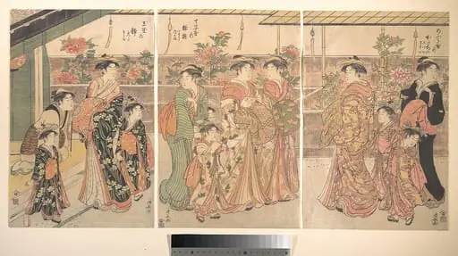 仲の町の牡丹|The Peony Show, by Torii Kiyonaga
