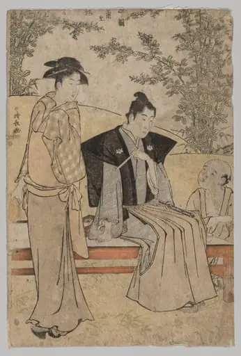 Two Lovers (from the series Brocades of the East in Fashion), by Torii Kiyonaga