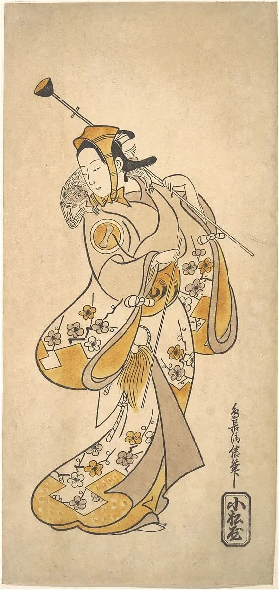 Untitled, by Torii Kiyonobu, ink, 1722