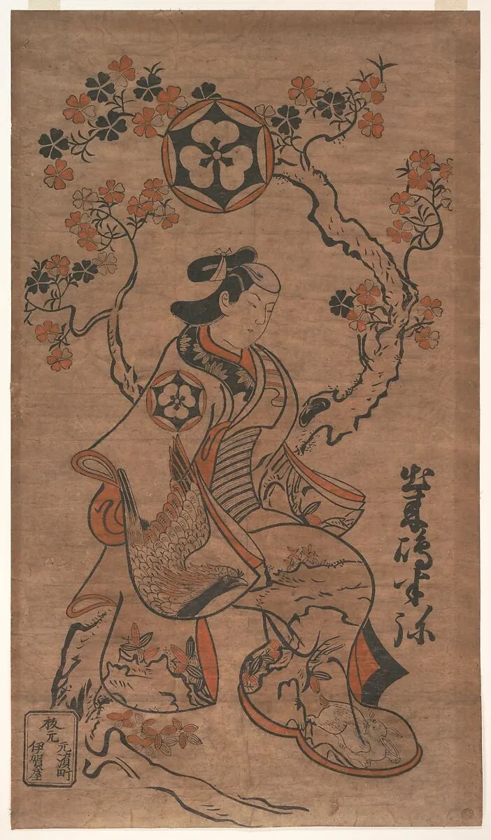 Untitled, by Torii Kiyonobu, ink, 1702