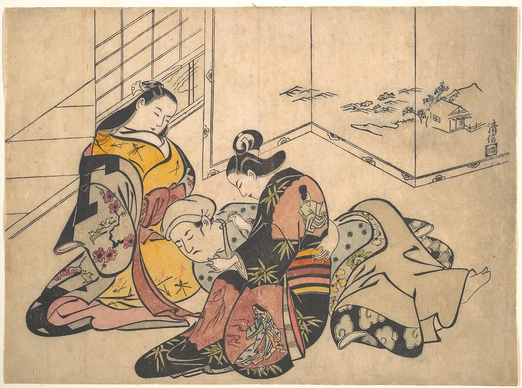 Untitled, by Torii Kiyonobu I, ink, 1703