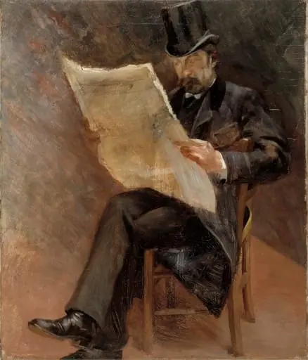 Sanomalehden lukija (Björn Wasastjerna), by Torsten Wasastjerna