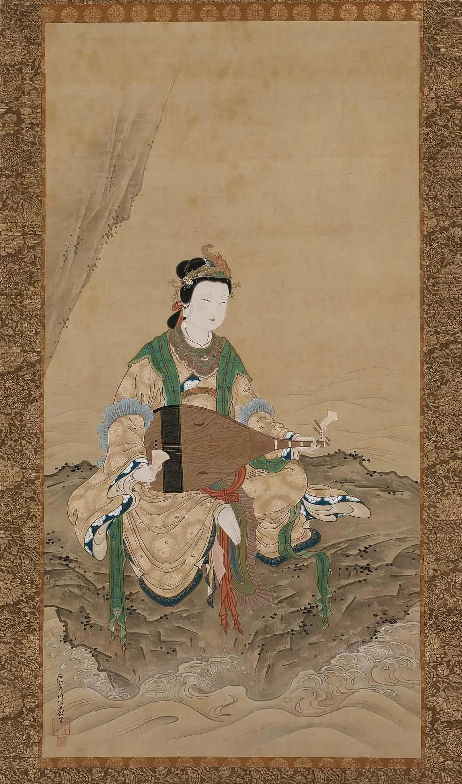 Benzaiten, the Goddess of Music and Good Fortune, by Tosa Mitsuoki, unspecified