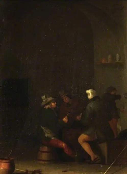 Boors playing cards, by Toussaint Gelton