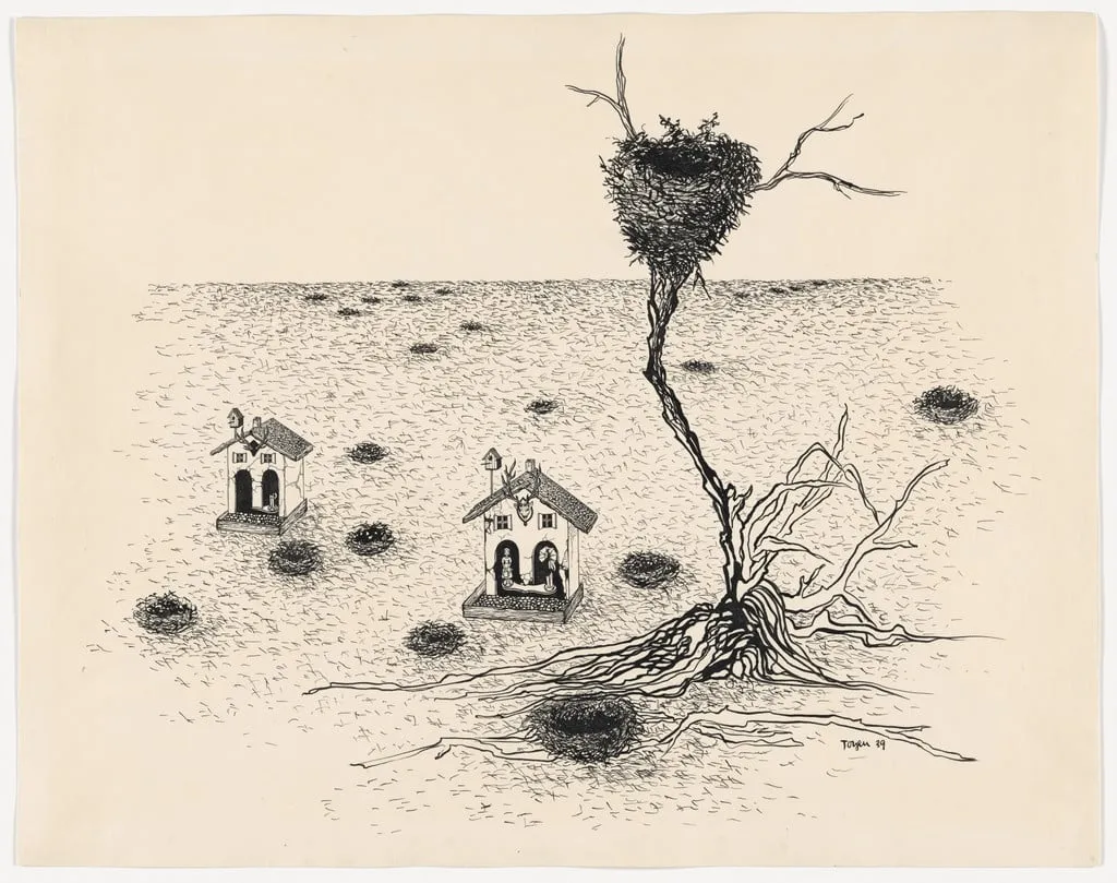 Untitled, by Toyen, ink, 1939