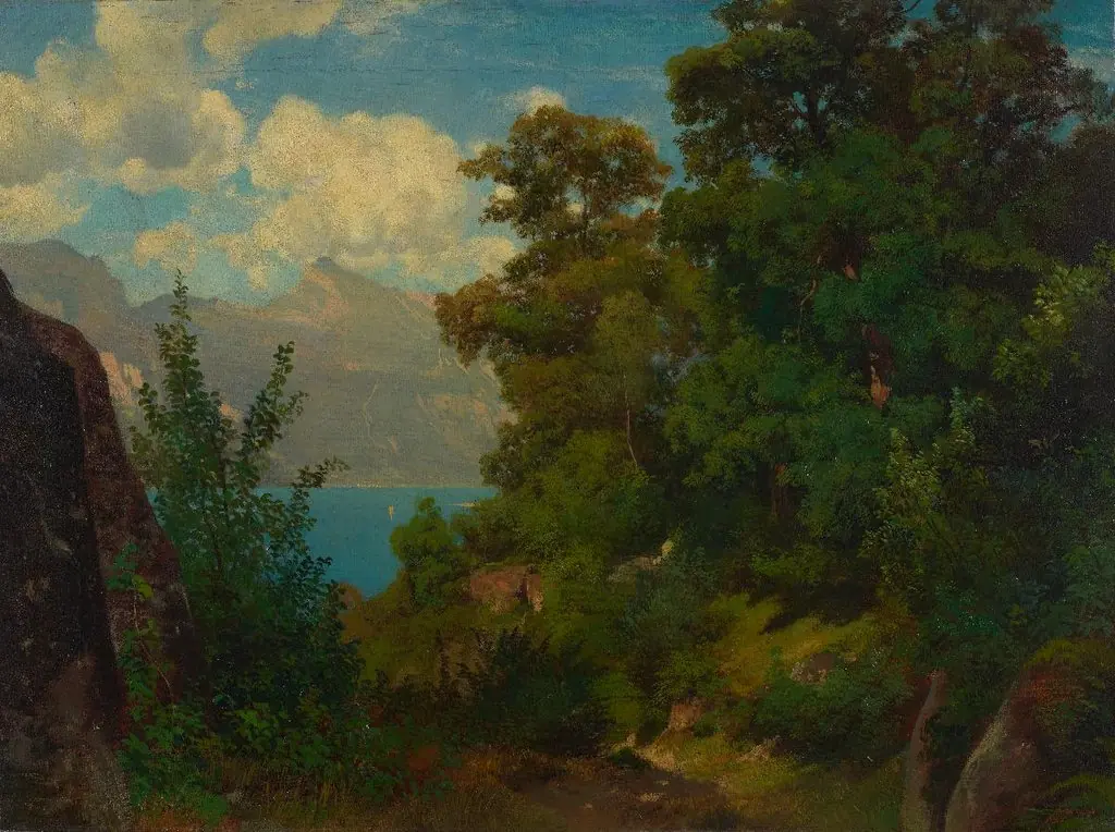 Baumstudie bei Murg am Walensee, by Traugott Schiess