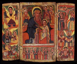 Triptych: Icon of the Virgin Mary, 1850