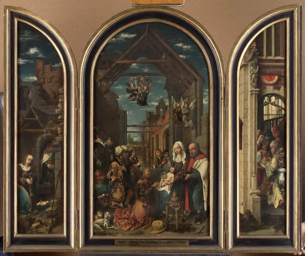 Triptych of the adoration of the magi