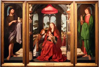 Triptych of the Virgin with the Child and Angels, St. John the Baptist and St. John the Evangelist