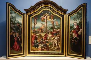 Triptych with the Crucifixion and Donors