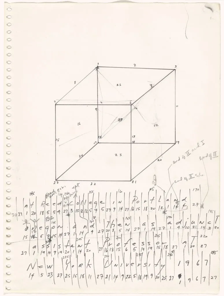 Untitled, by Trisha Brown, graphite, 1975