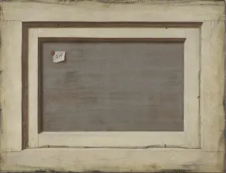 Trompe l'oeil. The reverse of a framed painting.
