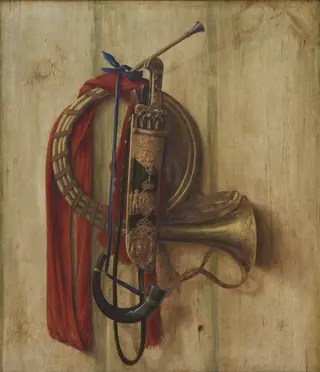 Trompe l'Oeil with Christian V's equipment for Riding to Hounds