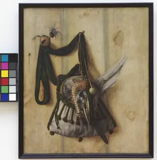 Trompe l'Oeil with Falconer's Bag and other Equipment for Falconry