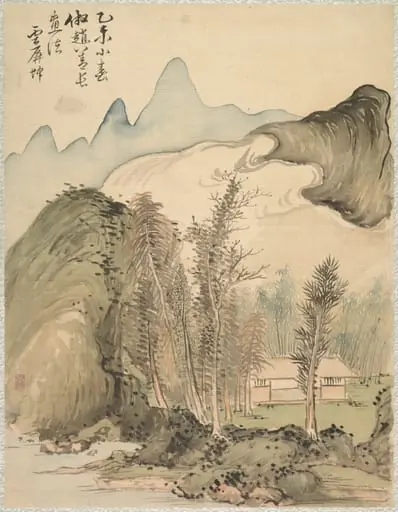 Hut Amidst the Trees, by Tsubaki Chinzan