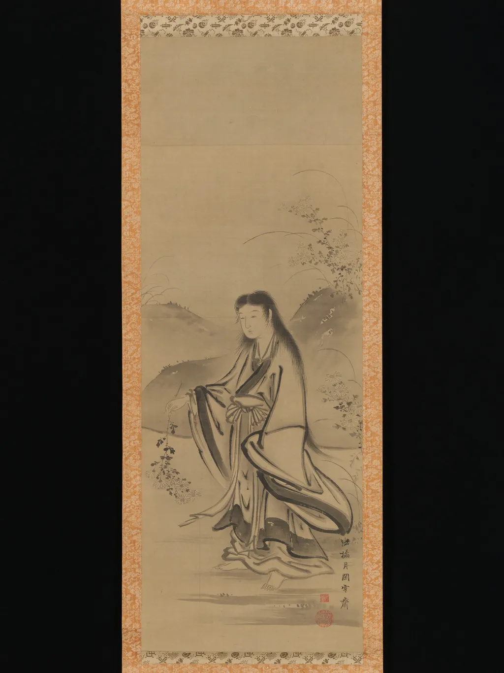 Kiku Jidō (Chrysanthemum Boy), by Tsukioka Sessai, unspecified, 1790
