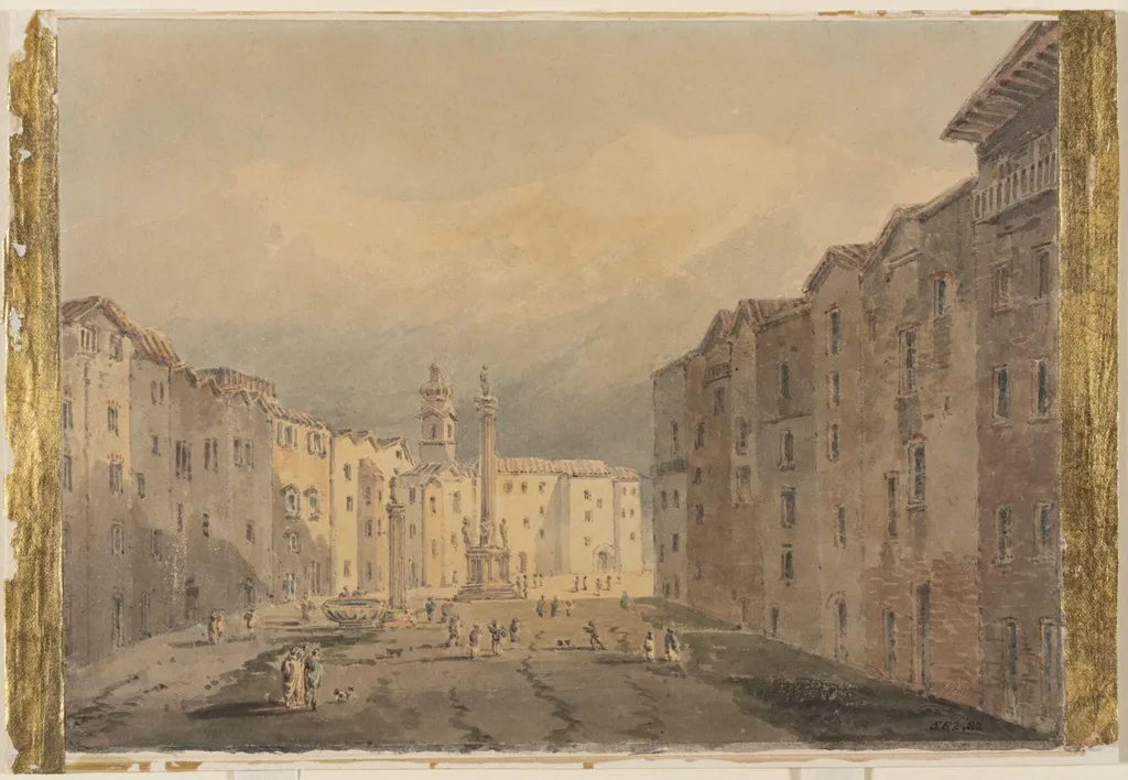 View at Innsbruck, by Turner, watercolor, 1800